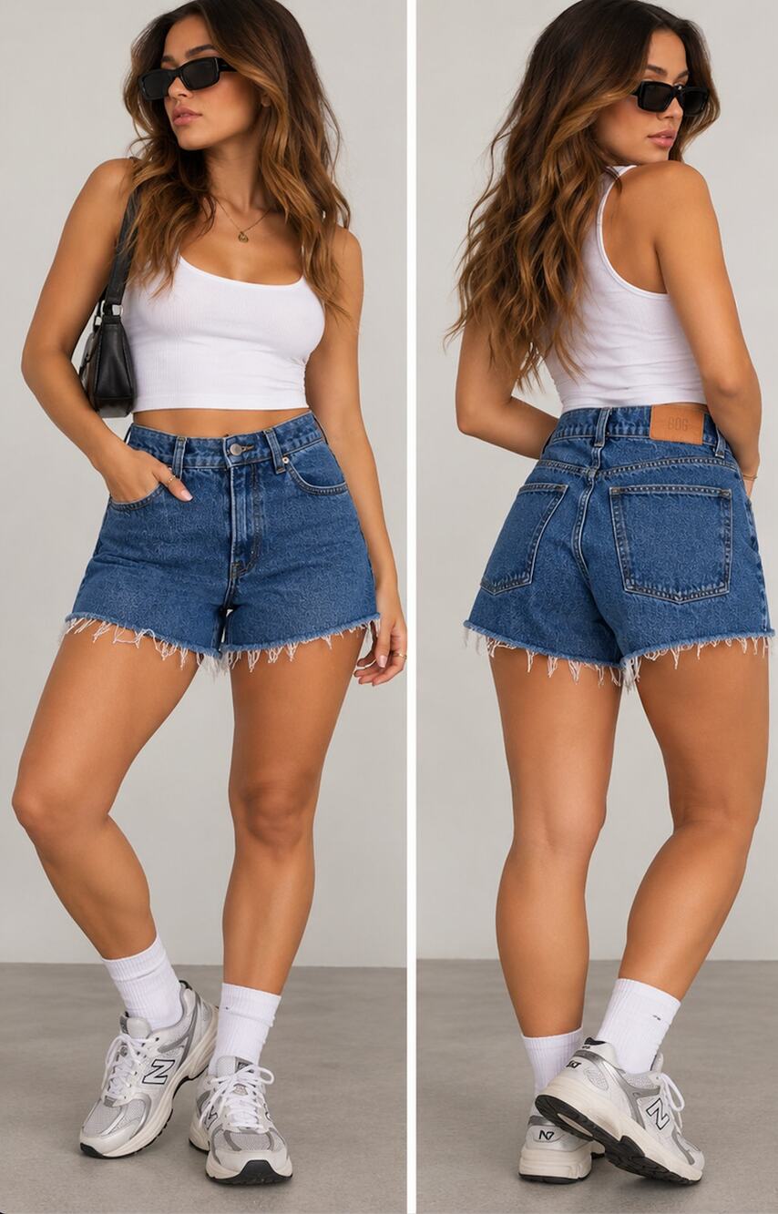 BDG Urban Outfitters Carter W26 Denim Cutoff Shorts High Rise Raw Hem Blue
